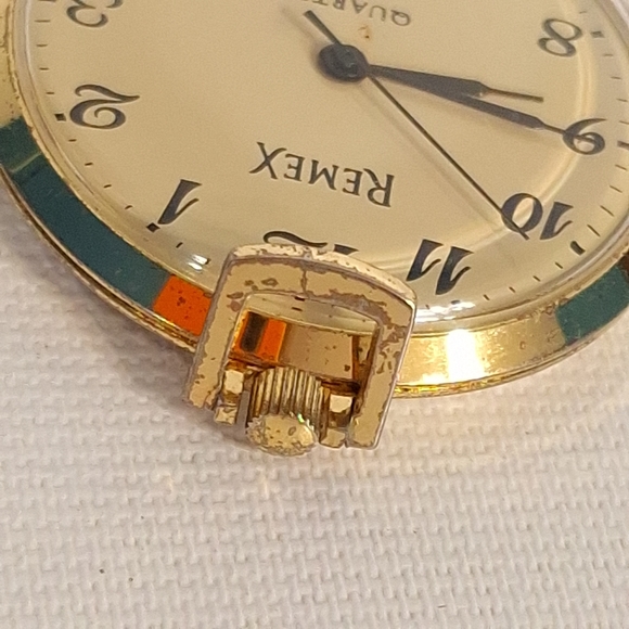 Vintage Remex Gold Tone Open Face Pocket Watch - Picture 3 of 6